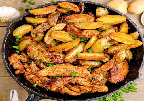 شام امشب با من: مرغ و سیب زمینی با طعم لیمو و سیر؛ یک غذای خوشمزه و آسان