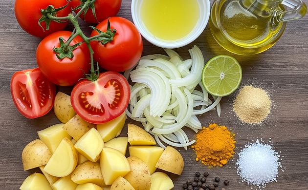 ناهار امروز: خوراک سیب‌زمینی و گوجه: یک غذای ساده و سریع برای همه!