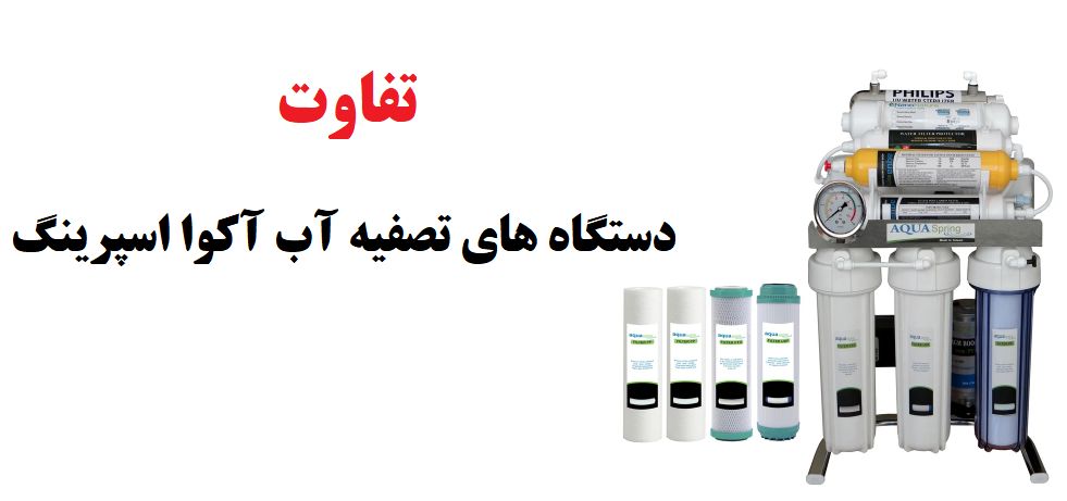 تفاوت دستگاه های تصفیه آب آکوا اسپرینگ