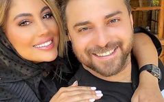 عاشقانه زیبا و دونفره بابک جهانبخش و همسرش در حافظیه شیراز!