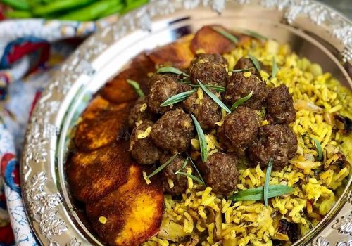 ناهار امروز: طرز تهیه ریحان پلو با گوشت؛ غذایی خوش عطر و طعم