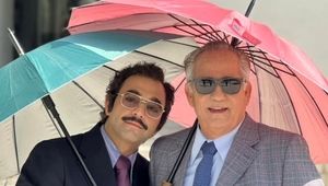 عکسی از مجید مظفری وتینا پاکروان در پشت صحنه تاسیان!