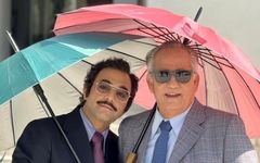 عکسی از مجید مظفری وتینا پاکروان در پشت صحنه تاسیان!