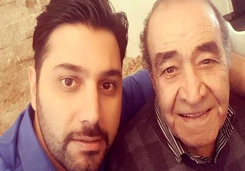 عکسی دلنشین از ایرج خواننده قدیمی در کنار نوه اش!